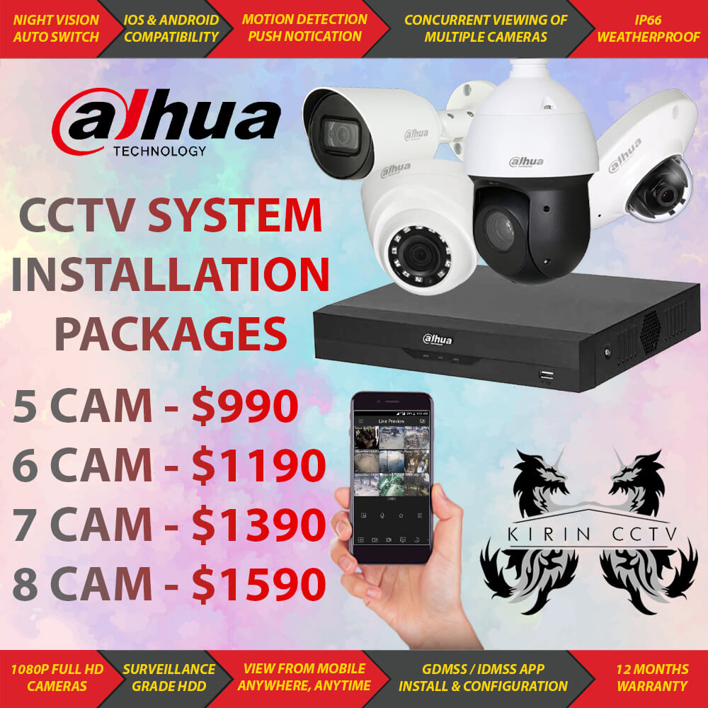 Dahua CCTV (5-8 Cams)